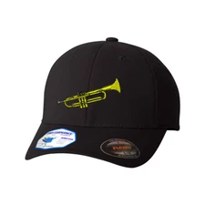 Flexfit Hats for Men & Women Trumpet Music Style A Embroidery Polyester