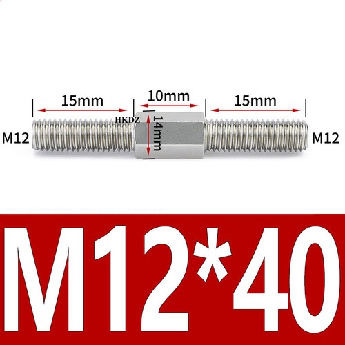 304 Stainless Steel Double End Studs Bolt M4-M16 Left and Right Thread Screw Rod - Picture 49 of 81
