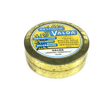 PRL) SCATOLA PASTIGLIE VALDA LABORATORI FARMACEUTICI EMPTY BOX TIN LATTA BOÎTE