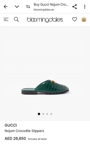 GUCCI Raras Nojum Cocodrilo Cocodrilo Cuero Zapatillas Mules 9 G 9.5 EE. UU. 42.5 Euro - Imagen 16 de 16