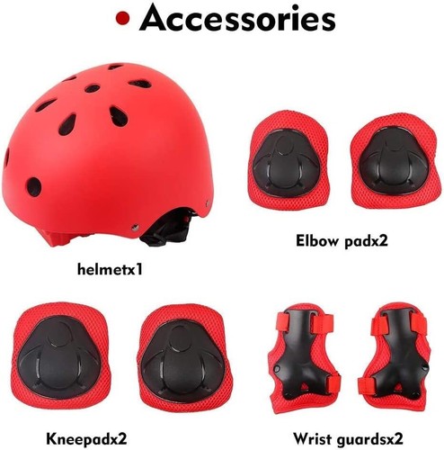 Kids Bike Skateboard Helmet, Pads Protect Head Knee Elbow and Wrist Sml - Picture 5 of 8