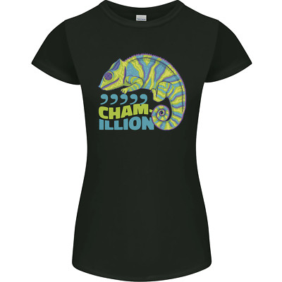 Comma Chameleon lustige Damen-T-Shirt Petite-Schnitt Eidechse