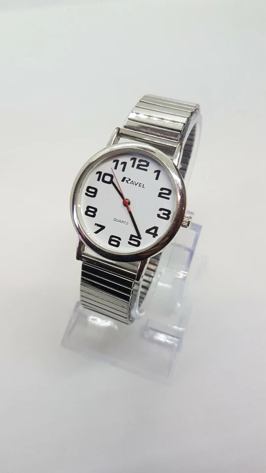 Reloj de Cuarzo Ravel 35mm, Reloj Simple Mínimo Plateado y Blanco para Hombre y Mujer Foto 2 de 4