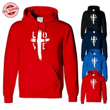 Jesus Cross Love Religious Sarcastic Hoodie Christian Faith New USA Gift S-3XL
