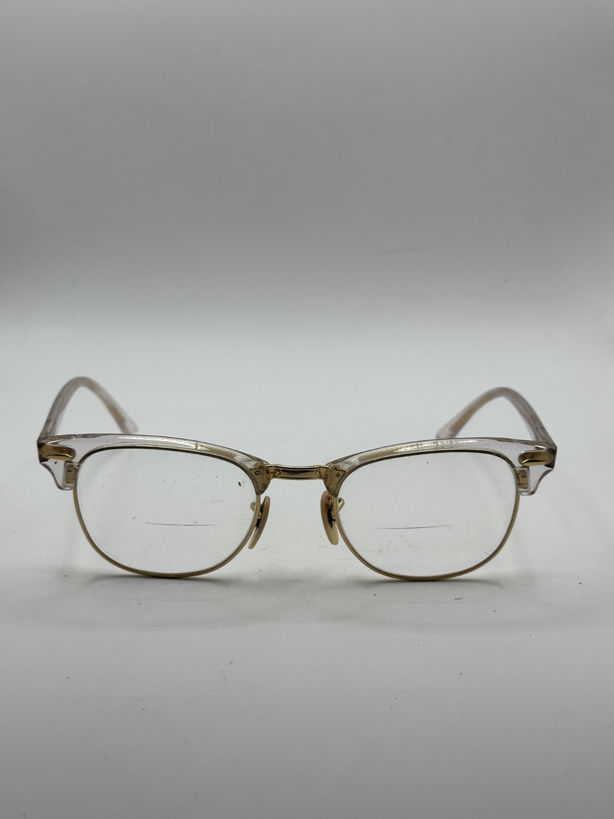 Ray-Ban RB5154 5762 Polished Transparent Round Eyeglasses Half Rim FRAMES ONLY