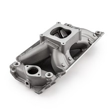 1966-00 Bb Chevy Air Gap Satin Aluminum 4v Intake Manifold 396 427 454 496 1966-00 Bb Chevy Air Gap Satin Aluminum 4v Intake Manifold 396 427 454 496