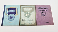Lot of Brunswick Record Catalogs 1925, 1922, 1921 Great Condition-Well Preserved