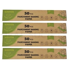 Parchment Paper Baking Sheets 12 x 16 Inch 50 Count Each Lot of 4 - 200 Sheets