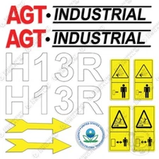 AGT Industrial H13R Decal Kit Mini Excavator - 7 YEAR OUTDOOR 3M VINYL!