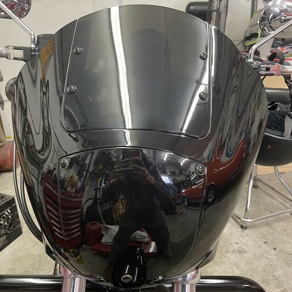 Обтекатель лобового стекла фары Smoke Quarter для Harley Sportster 88-Up Dyna 95-05 - Изображение 3 из 4
