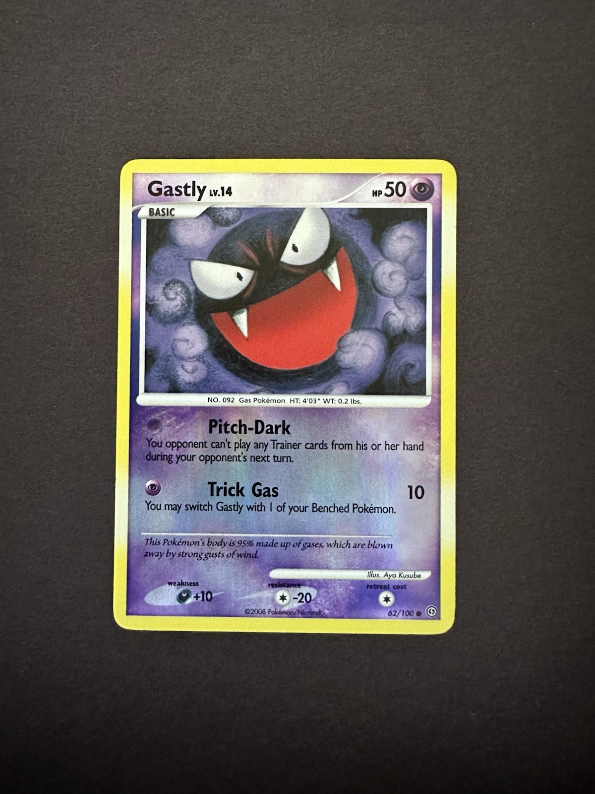 Pokémon TCG Gastly Stormfront 62/100 Reverse Holo - Moderately Played (MP)