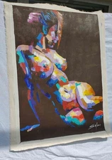 Natural Woman Original Oil Painting On Canvas Signed By Artist H 28×W 20
