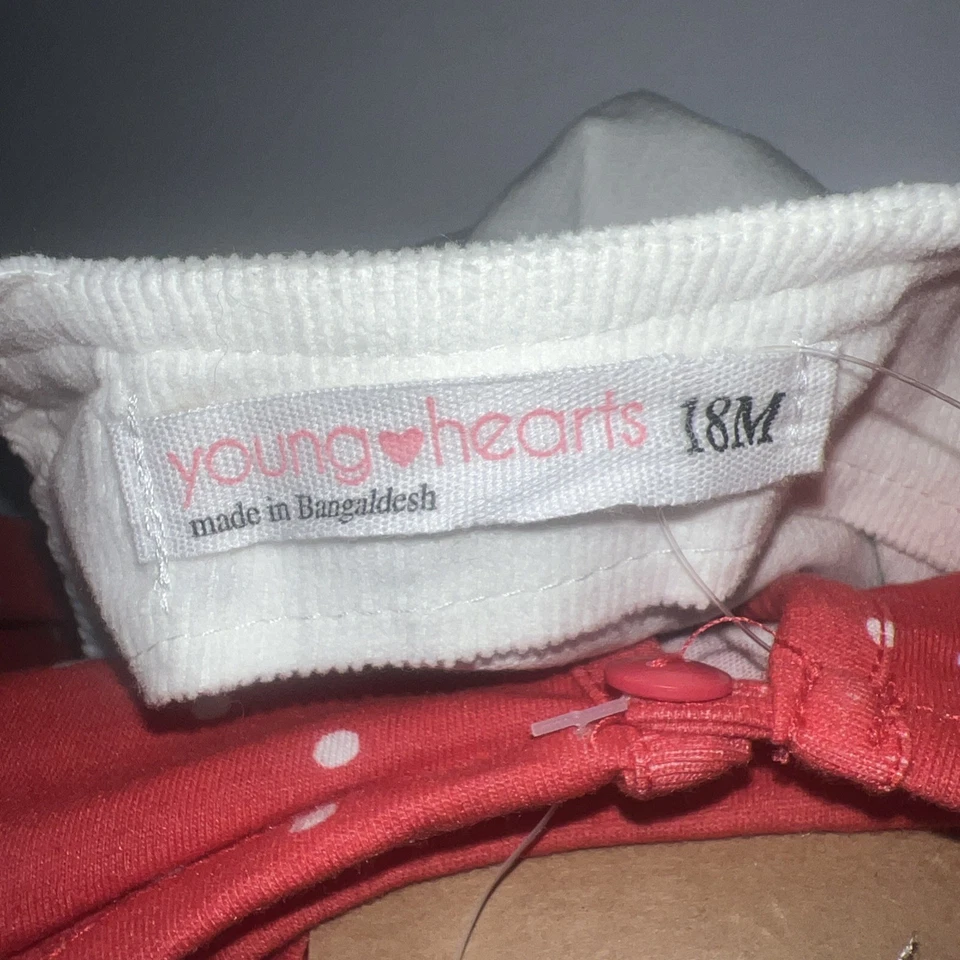 Vestido de Navidad Young Hearts Bebé Niña 2 Piezas Talla 18 Meses-Nuevo Foto 4 de 4