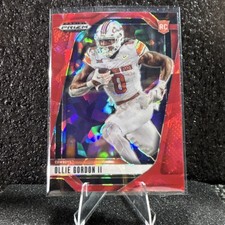 Panini 2025 Prizm Ollie Gordon II Red Ice Prizm Rookie OK St Cowboys #88