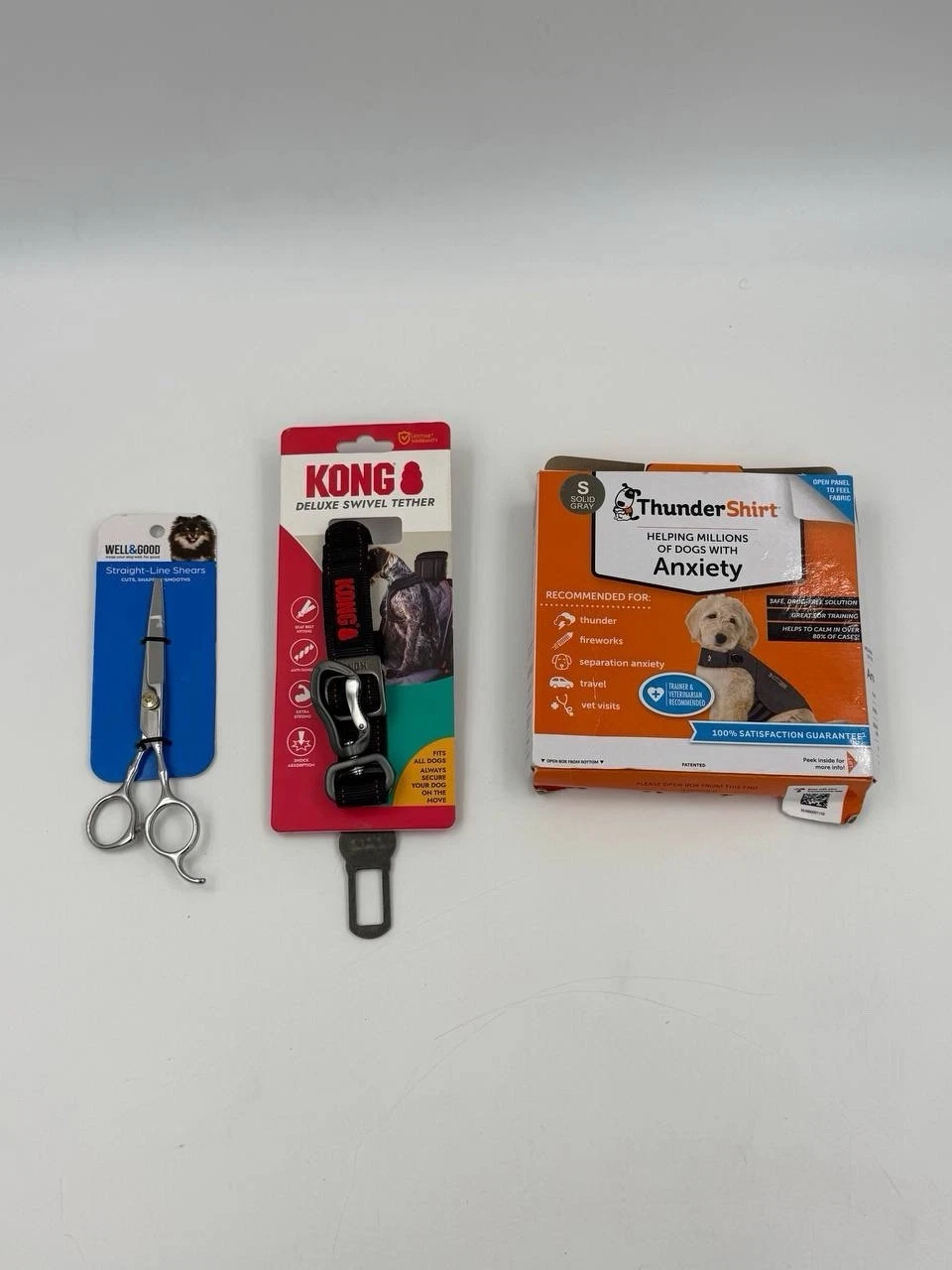 🔥 Dog Lot ThunderShirt Small Kong Tether Grooming Scissors Pet Bundle