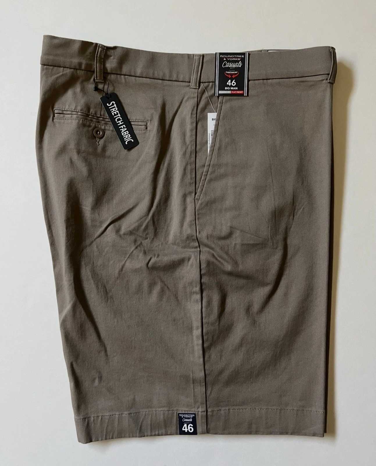 Roundtree & Yorke Casuals Classic Fit Flat Front Walnut Shorts Big Man 46 NWT
Opens in a new window