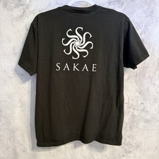 Vintage Sakae Yamaha Drums T Shirt Mens Large L Black Short Sleeve Cross Stitch