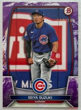 2023 Bowman SEIYA SUZUKI #93 Purple Pattern 119/199 Chicago Cubs
