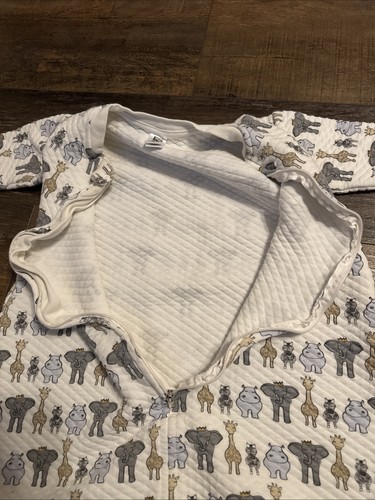 Hudson Baby Royal Safari Animals Baby Sleep Sleeved Sleep Sack Quilted 6-12M - Afbeelding 4 van 4