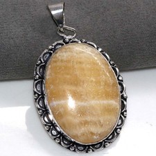 Ciondolo Laguna Pizzo Calcite Argento 925 Placcato 2" Festival Pronto Gioielli GW