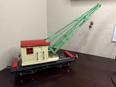 LIONEL 219 WORK CRANE  Standard Gauge - Yellow cream Crane Car 