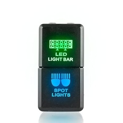 LED Backlight Dual Push Switch LED Light Bar & Spot Lights Style: Older Models