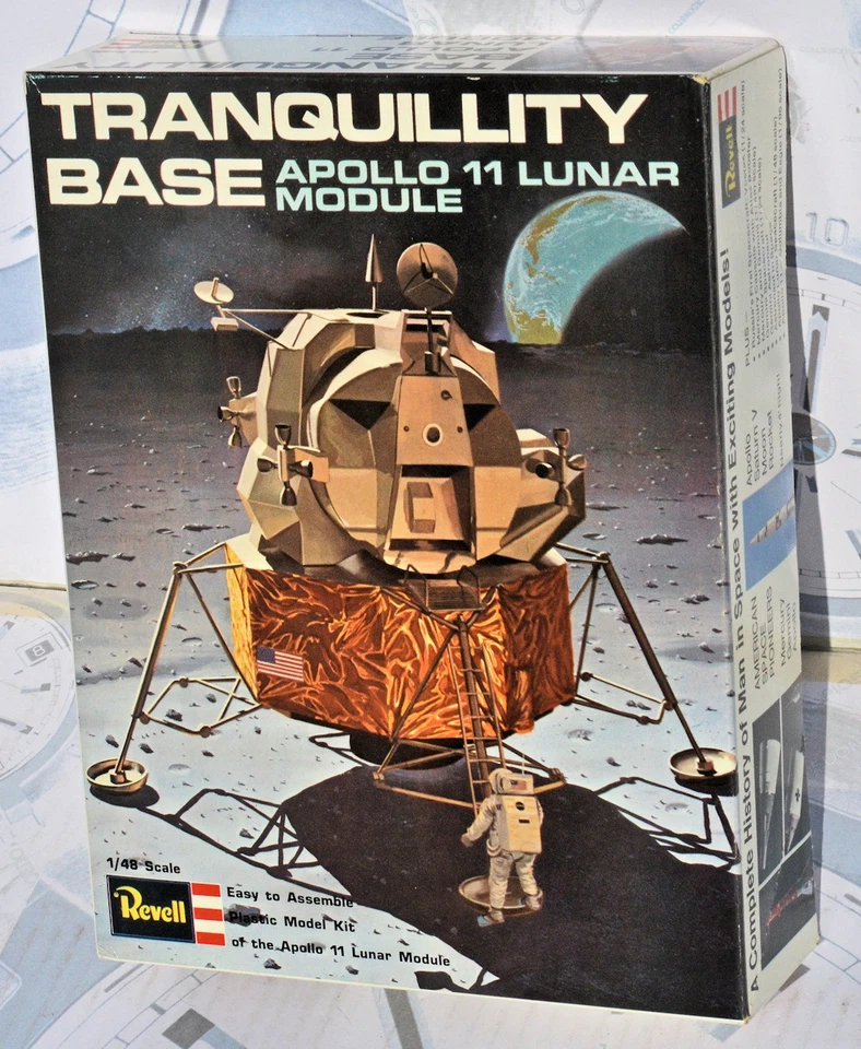Modello scala 1/48 Tranquillity Base Apollo 11 Lunar Module NOS 1969 Perfetto - Immagine 2 di 4