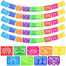 5 Packs 90 Ft Cinco De Mayo Mexican Party Banner, Fiesta Party Decoration Papel