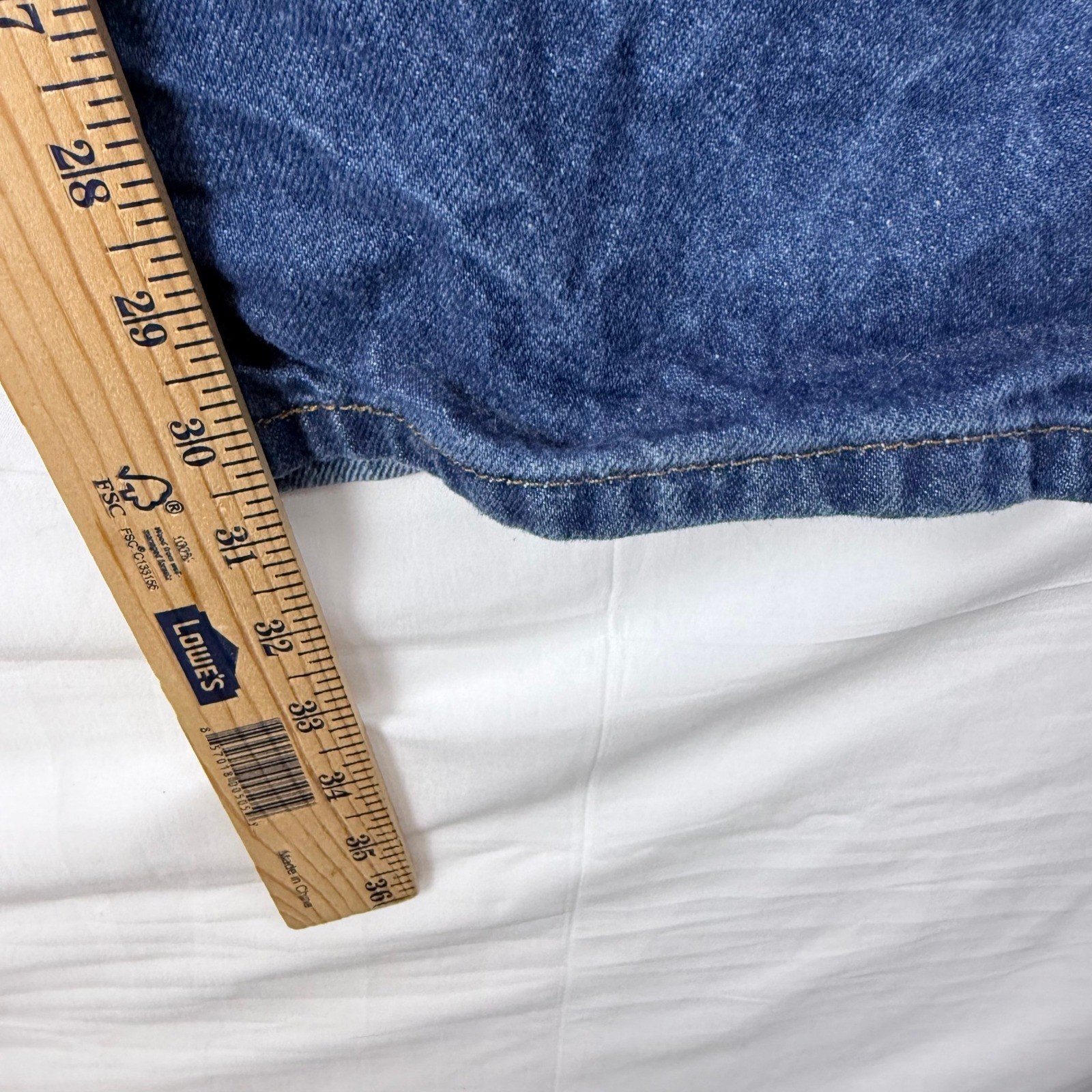 Dickies Mens 40x32 Blue Denim Straight Leg Work Pants Casual Jeans image 8