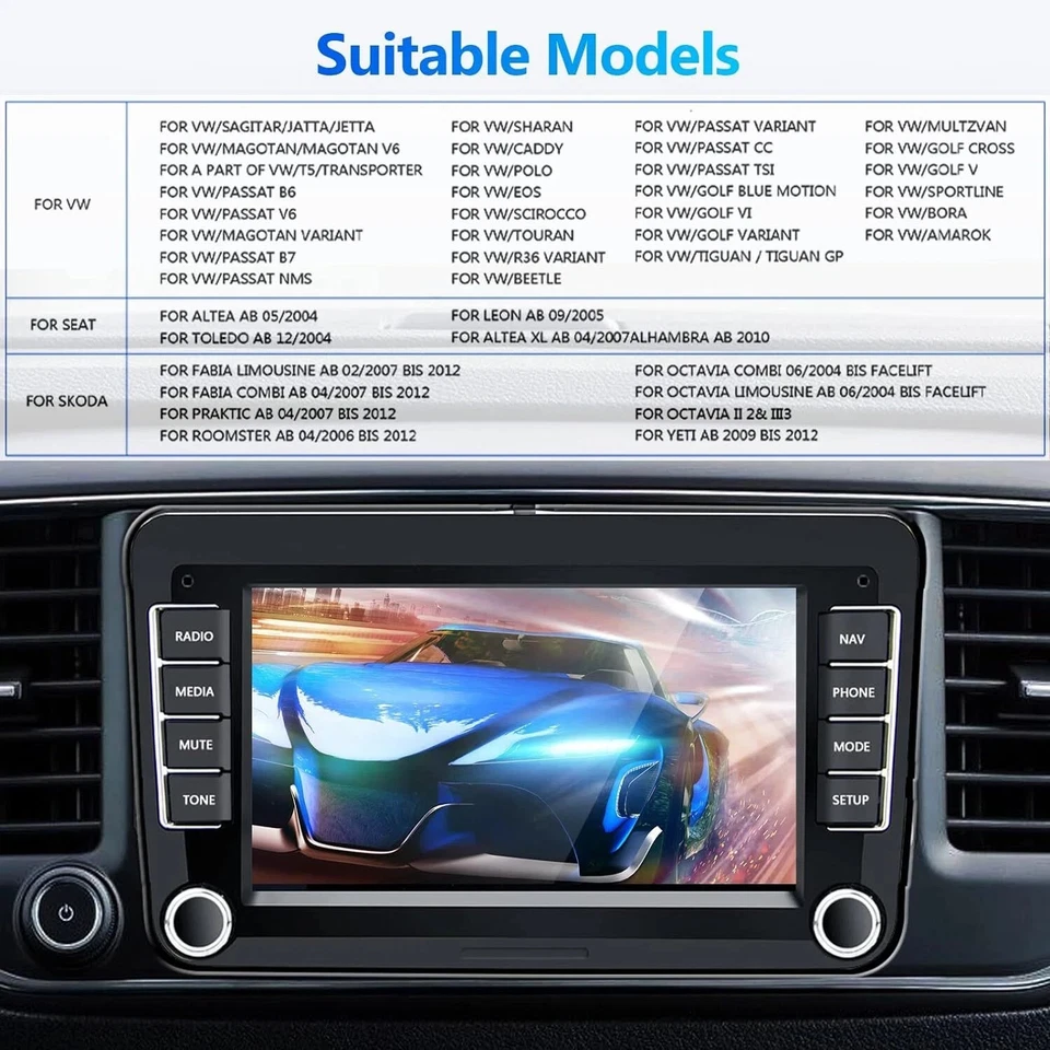 Для 2012-2019 VW Beetle Apple Carplay радио Android 13 GPS навигатор Wi-Fi FM 2 + 32G - Изображение 3 из 4