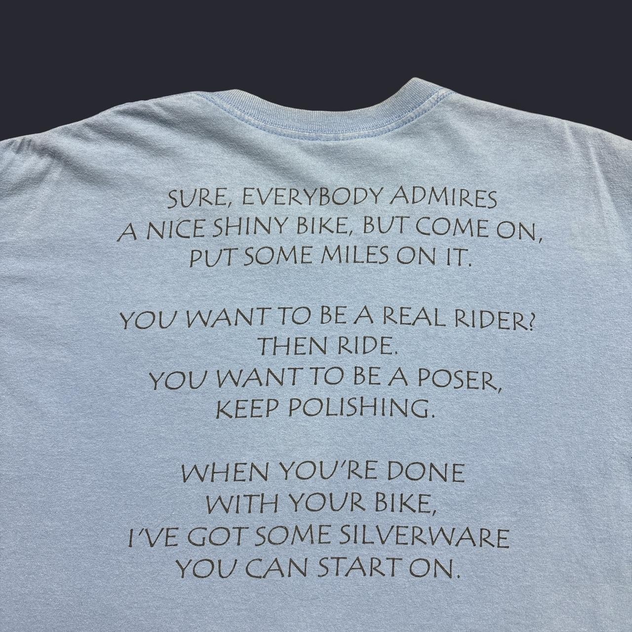 Vintage BMW Motorcycles Shirt Mens Large 90s Y2K Biker Car Promo Blue Riding