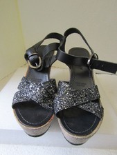 Phillip Hardy Paris, Designer Pumps, Leder, Cavas Stoff, Schwarz, Top, Gr. 38