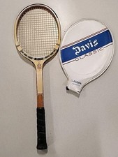 Vintage Davis Classic II Wood Tennis Racket w/ Cover 5 Grip