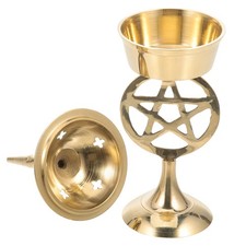 Pentacle Decor Brass Incense Burner Brass Incense Holder Chinese Style Brass
