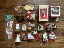 Lot Of 18 Kitty Cat Christmas Ornaments Assorted  1 Garland