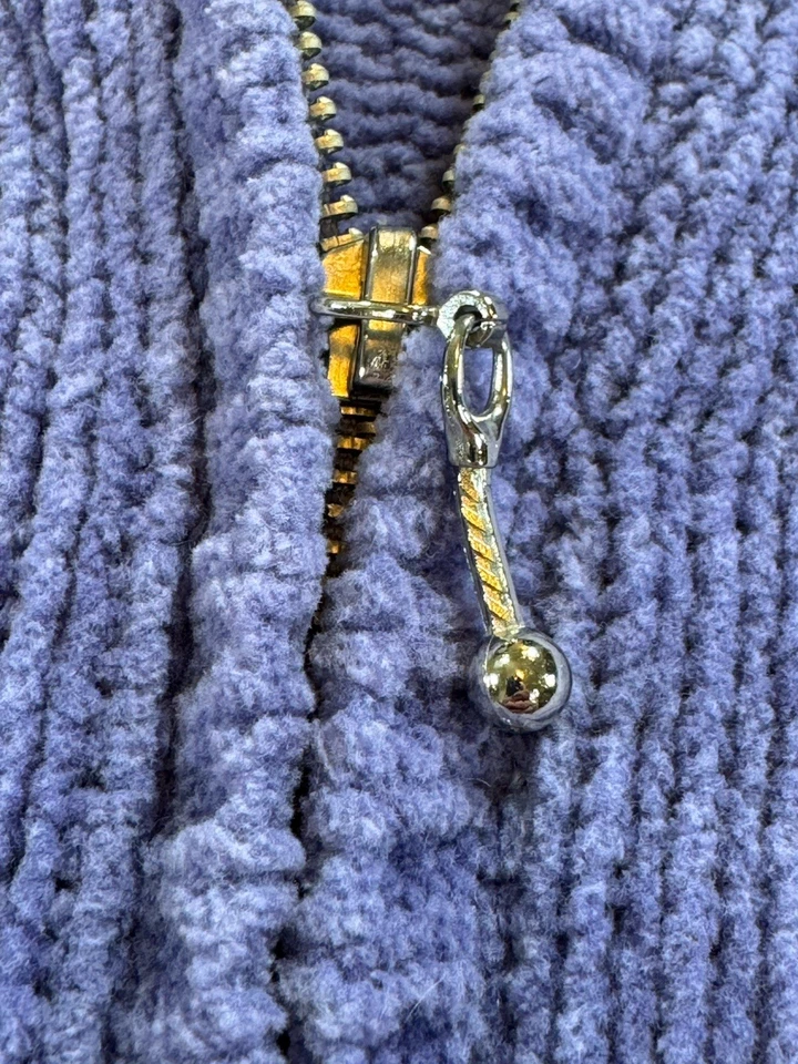 Rafaella 1/4 Cremallera Mujer’s Mediana Manga Larga Suéter Lila Púrpura Foto 3 de 4