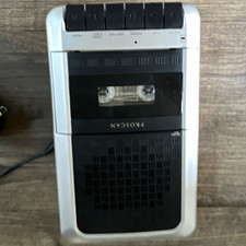 PROSCAN PRC124 Portable Cassette Player/Recorder AM/FM Headphone Jack Silver