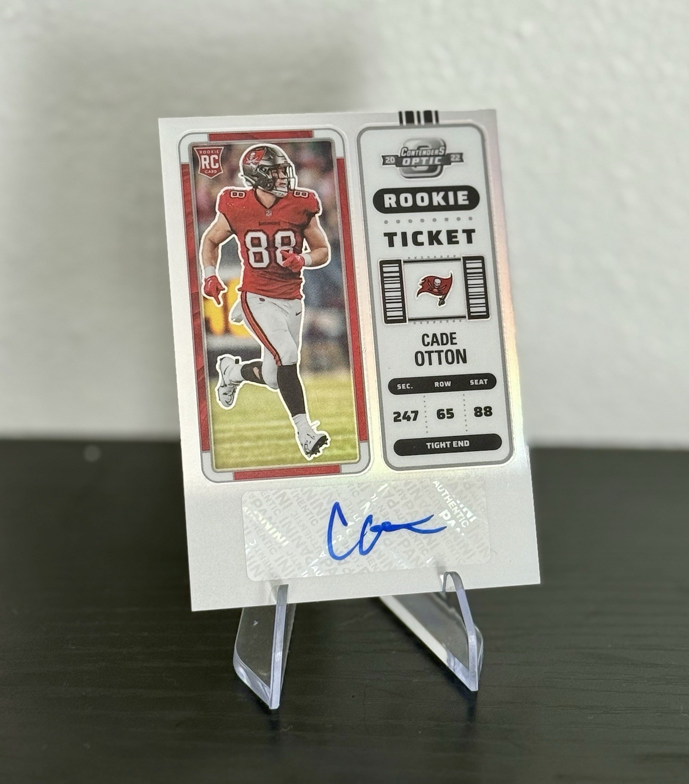 2022 Panini Contenders Optic Cade Otton Rookie Ticket Silver Prizm Auto SP #148