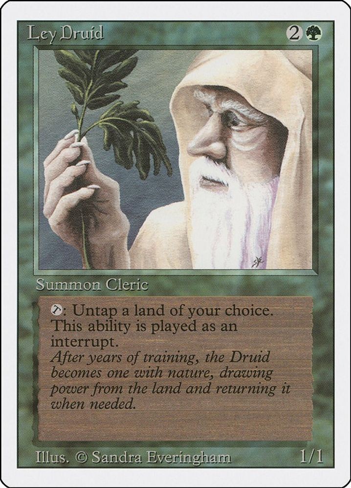 1994 Magic: The Gathering: Revised Edition Ley Druid (#206, Uncommon, Near Mint)