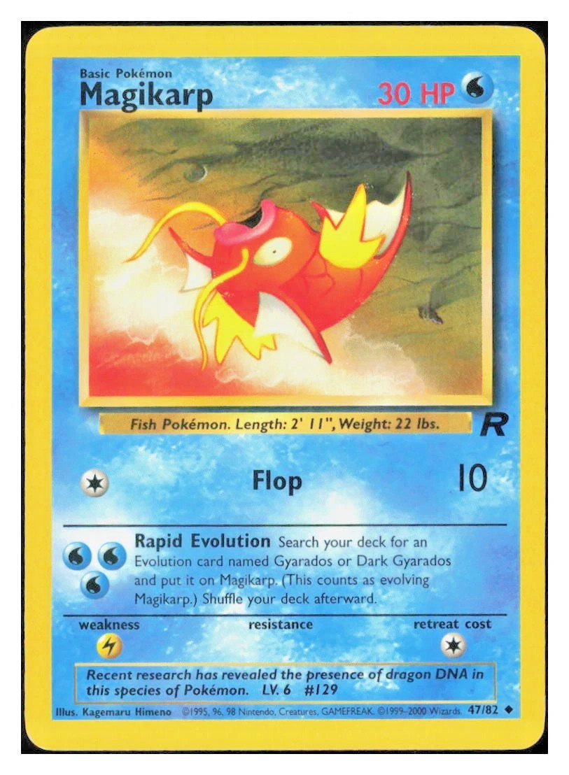 Pokemon Team Rocket Card 47/82 Magikarp