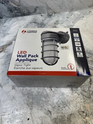 Lithonia Lighting Outdoor Vapor Tight Wall Lantern Sconce 1-Light Integrated LED - Image 1 of 4