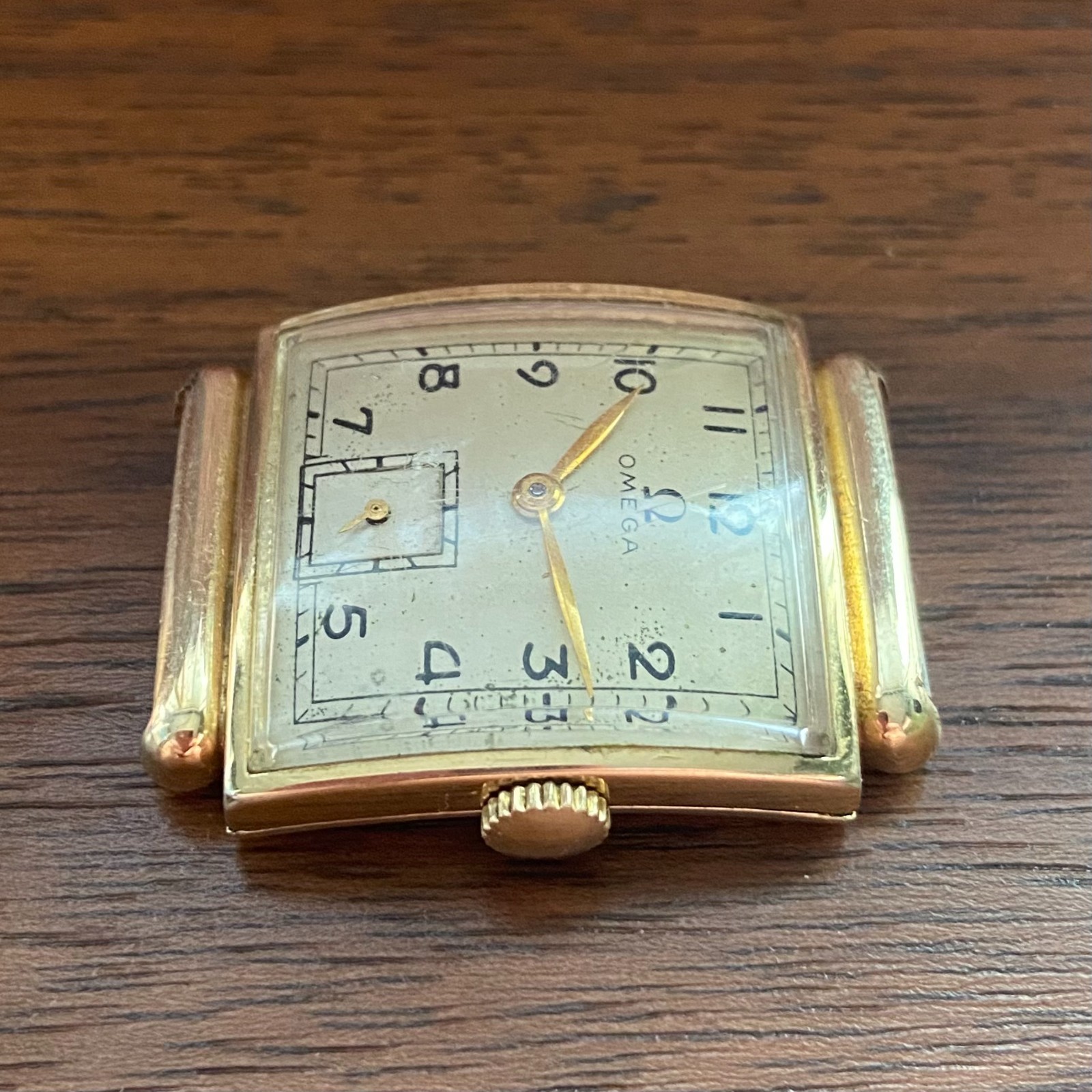 Vintage Omega Rectangular Small Seconds Wristwatc… - image 3