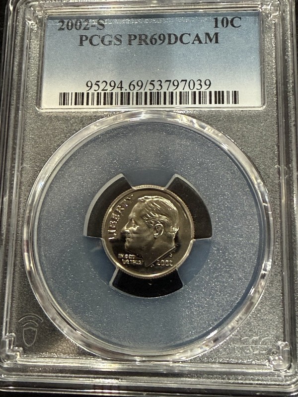 2002-S 10C PCGS PR 69 Deep Cameo Roosevelt Dime G-9