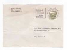 Bund Brief EF Mi 1140 Bremen 25.1.83 Stadthalle Boot Bremen