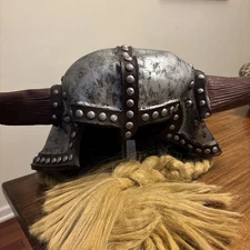 The Paper Magic Group Viking Helmet With Hair Halloween Mask 1999 Vintage Rare