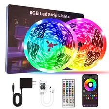 Led Lights for Bedroom 200 FT (2 Rolls 100 FT), with Remote and Application C...