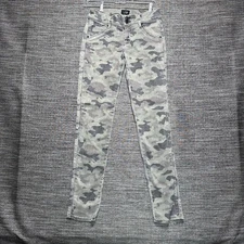 Hudson Jeans Womens Size 27 Green Camoflauge Collin Flap Skinny W44TIP