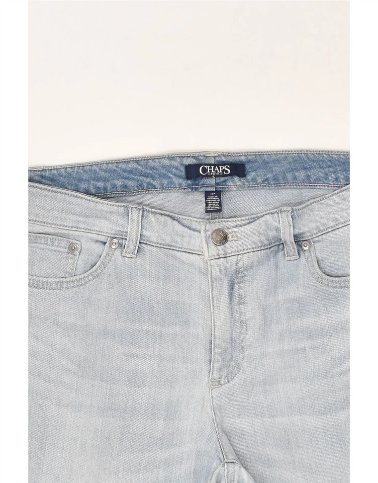 Bermudas vaqueras CHAPS para mujer US 10 grandes W34 azul algodón AQ09 Foto 3 de 3