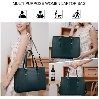 Water-Resistant 15.6 Inch Tote Briefcase