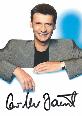 Günther Jauch Autogrammkarte Millionär gesucht Die SKL Show RTL Moderator